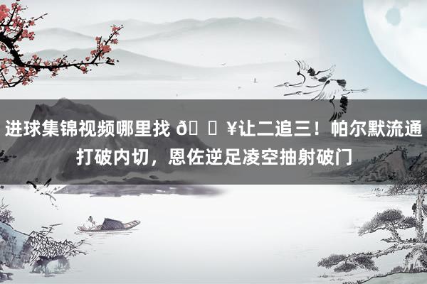 进球集锦视频哪里找 💥让二追三！帕尔默流通打破内切，恩佐逆足凌空抽射破门