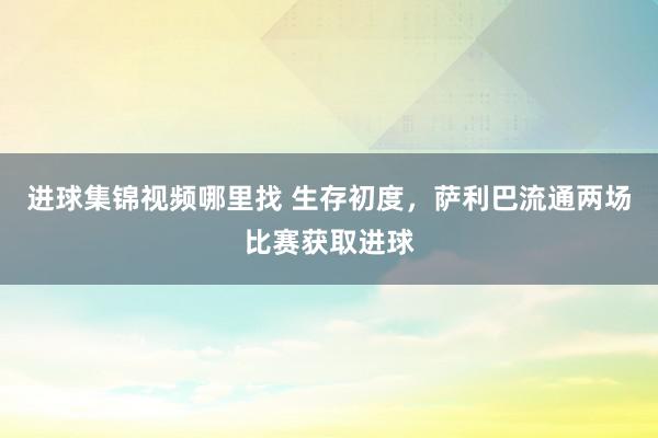 进球集锦视频哪里找 生存初度，萨利巴流通两场比赛获取进球